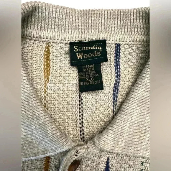 Scandia Woods Men’s Vintage Collared Sweater Pullover Casual Size - XL - Picture 5 of 9